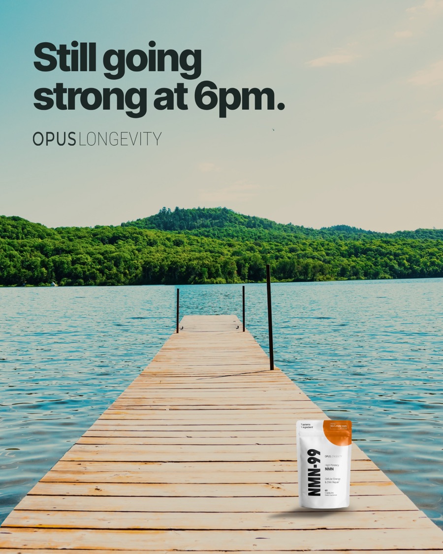 Ad picture: Still going strong at 6pm.; OPUS LONGEVITY
