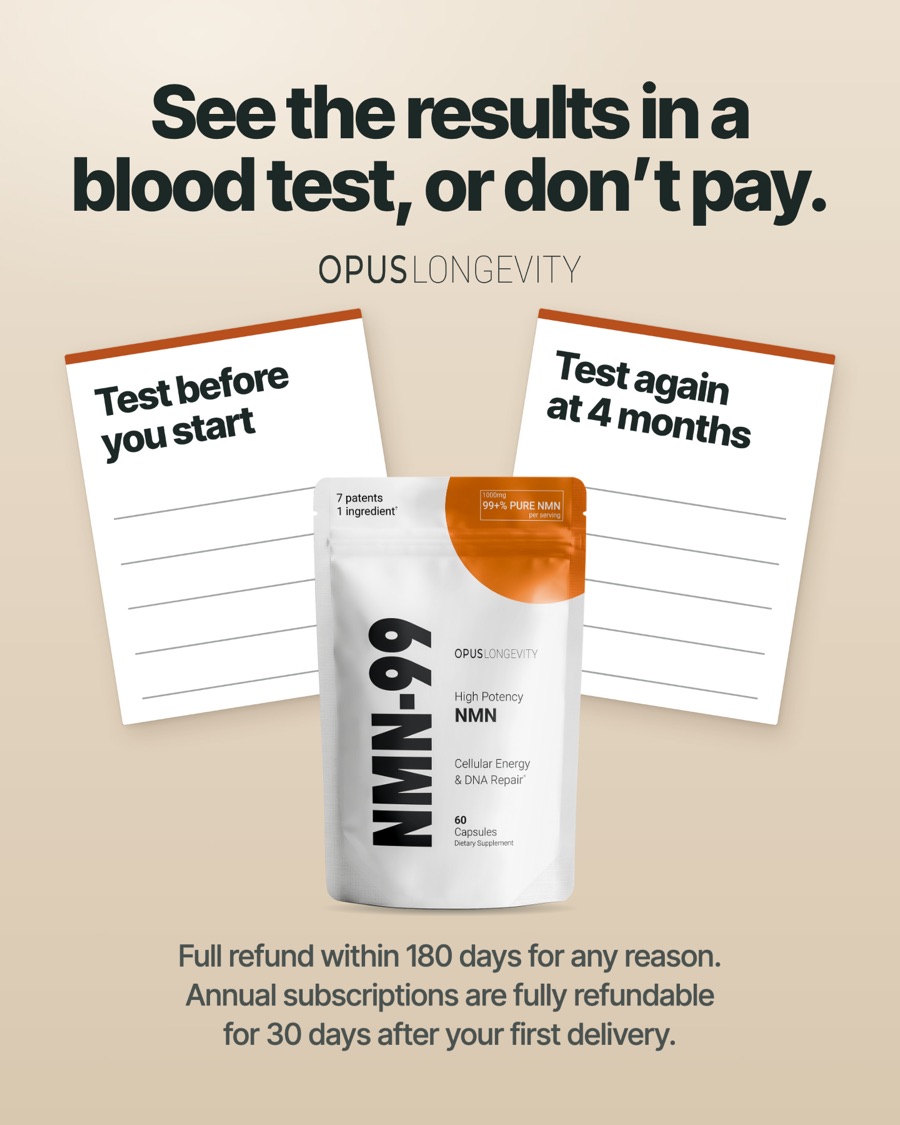 Ad picture: See the results in a blood test, or don’t pay.; Test before you start