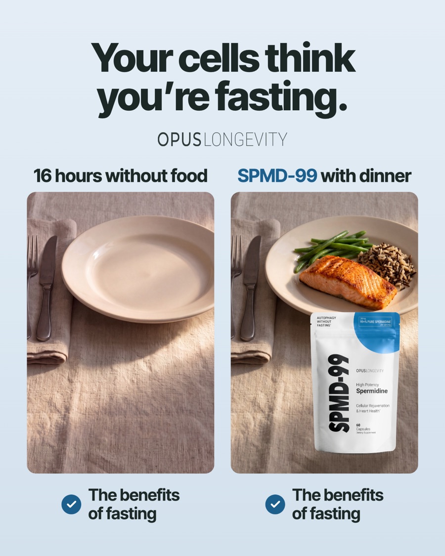 Ad picture: Your cells think you're fasting.; 16 hours without food