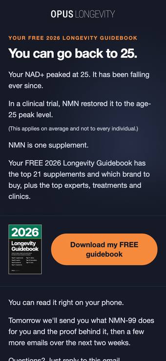 Top of NMN email 1, nmn-99-back-to-25 on a phone. Tap to see all of it.