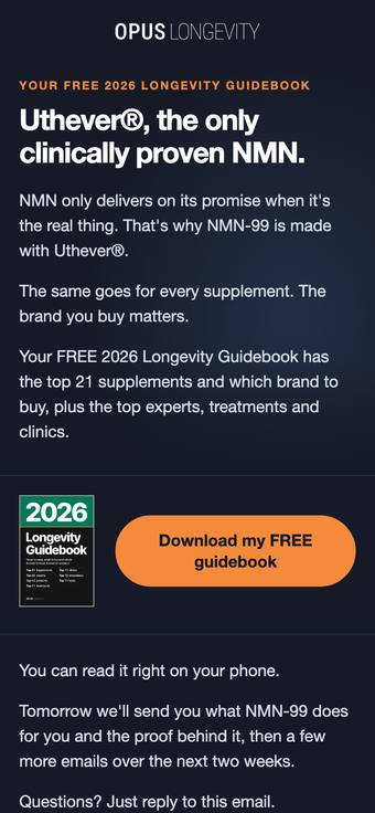 Top of NMN email 1, nmn-99-proven-nmn on a phone. Tap to see all of it.